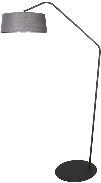 Anne Lighting - vloerlamp - ZigZag - grijs zwart - metaal - booglamp - E27 - 4254ZW