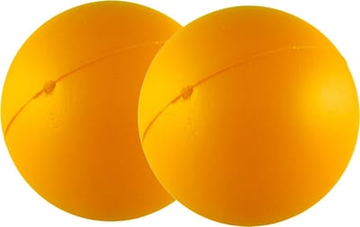 Doggy Fun Soft Foam Ballen - 2-Pack - Ø4 cm - Zachte Speelballen- Voor Puppy’s & Kleine Honden - Oranje