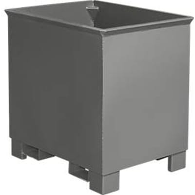 Container voor routetreinen type C 30, voor vaste stoffen, 3 hoog stapelbaar, capaciteit 0,3 m³, tot 500 kg, muisgrijs RAL 7005