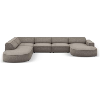 7-zitshoekbank Jodie links chenille afgerond | Micadoni Home