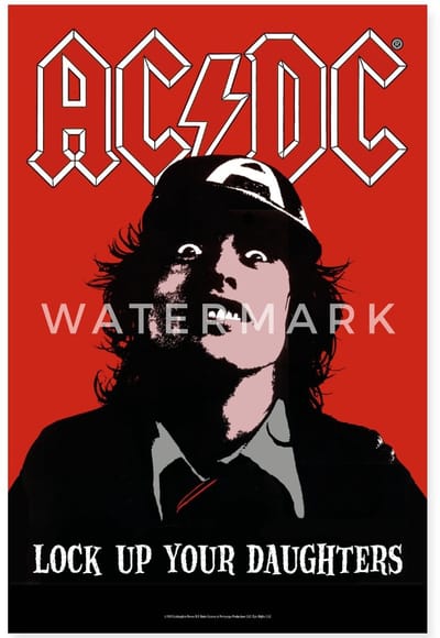 AC/DC Logo Angus Young Lock Up Your Daughters Poster 60x90 cm