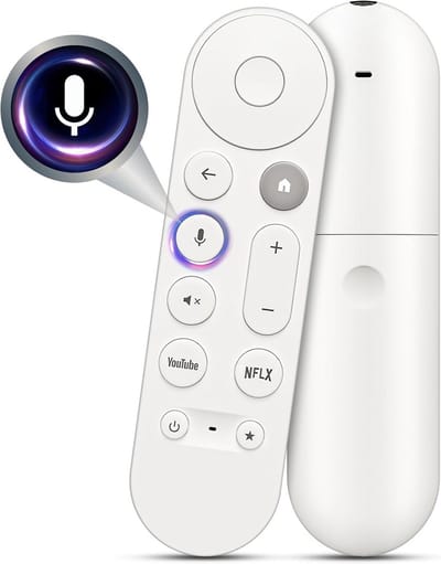 Universele Vervangende Voice Remote voor Google TV & Chromecast: Geschikt voor 4K en HD Modellen