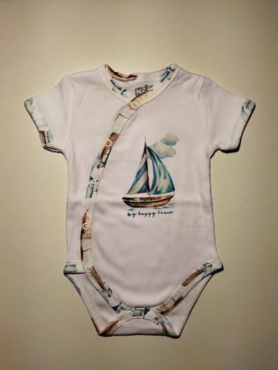 Nini - Rompertje Naud - Omslagromper - Overslagromper - Maat 56 - 0 t/m 2 maanden