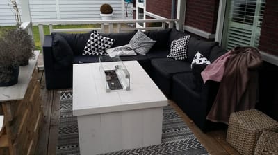 Vuurtafel Block White Wash 80x100x50
