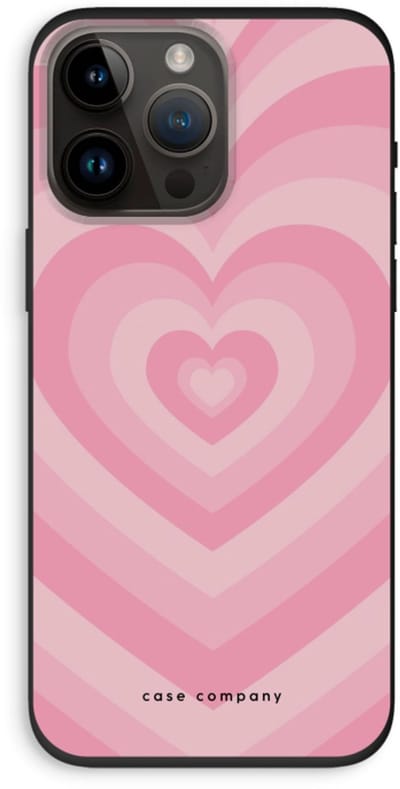 Case Company® - Hoesje geschikt voor iPhone 14 Pro Max hoesje - Hart Roos - Biologisch Afbreekbaar Telefoonhoesje - Bescherming alle Kanten en Schermrand