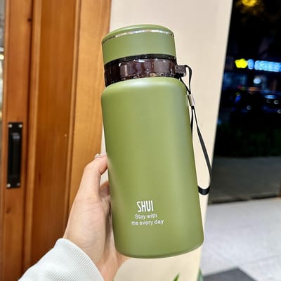 Lichte Luxe Stijl Thermosbeker Meisjes Nieuw Hoog Uiterlijk Niveau Studenten Roestvrij Staal Thee Draagbare Met Deksel Waterbeker 600ml