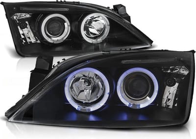 Koplampen dual halo rims FORD MONDEO 09 00-05 07 ANGEL EYES ZWART