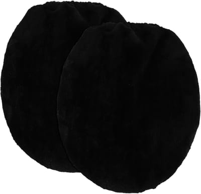 Toiletdeksel Beschermers - Zachte Hoezen - Badkamer Comfort - Machinewasbaar - 40 x 30 cm - Zwart