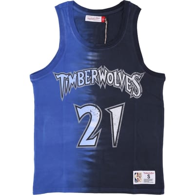 NBA Verticale Tie Dye-tanktop Hardwood Classics nr. 21 voor heren Kevin Garnett Mintim