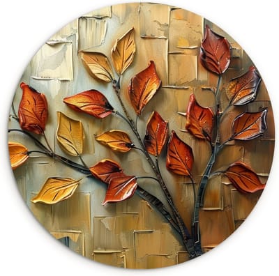 WallCircle® Wandcirkel 120x120 cm - Muurcirkel Boom - Abstract - Natuur - Kunst - Muurdecoratie woonkamer - Wanddecoratie slaapkamer - Kamer decoratie accessoires - Ronde schilderijen
