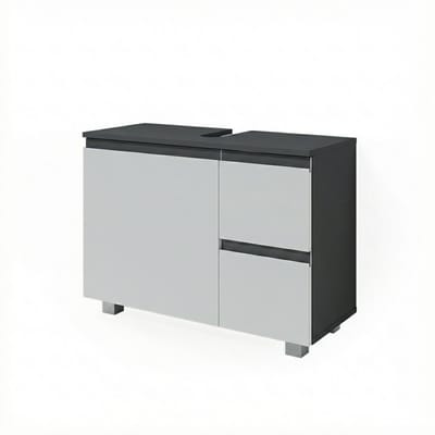 Vicco J-Shape Wastafelonderkast – 80 x 60.8 cm Antraciet/wit
