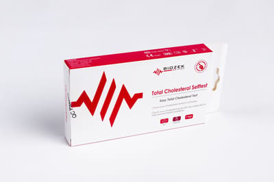 Cholesterol Sneltest – Zelftest voor Cholesterolwaarde – Binnen 2 minuten resultaat – Eenvoudig thuis uit te voeren – 1 stuk