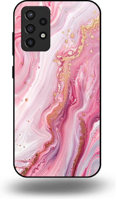 Smartphonica Telefoonhoesje geschikt voor Samsung Galaxy A72 met marmer opdruk - TPU backcover case marble design - Roze geschikt voor Samsung Galaxy A72