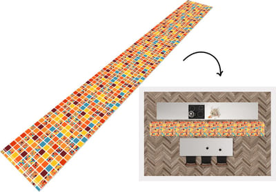 Keukenloper - Keukenmat - Patronen - Seventies - Stad - 400x50 cm - Keuken vloerkleed