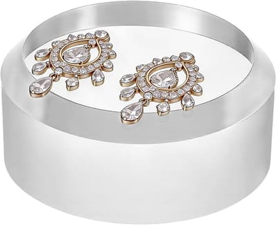Acryl Disc Display Blok van 1.9Cm Dikte met 10.2Cm Ronde Voetstuk Stand voor Sieraden en Trofeeën