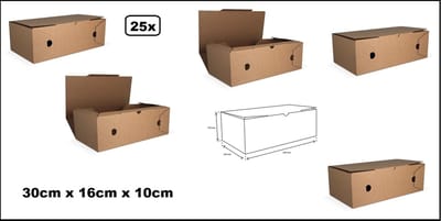25x Pizzadoos Calzone kraft passione Per La Pizza 30cmx10cmx16cm - pizza slice italiaans food eten diner thuis bezorg