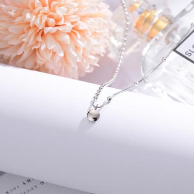 925 Sterling Zilveren Choker Halsband Korte Kettingen Ronde Choker Sleutelbeenketting Geluksketting Vrouwen Fijne Sieraden Accessoires 45cm zilver