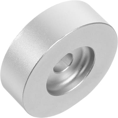 Platenspeler Stabilisator - Vinyl Gewicht - Verbeter Geluid - Nauwkeurige Uitlijning - 7 x 7 x 2.5 cm - Zilver