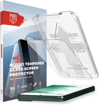 Rosso Screenprotector Geschikt voor Samsung Galaxy S22 Plus | Gehard Glas | Fingerprint & Case Friendly | Met Installatietray | Eenvoudige montage