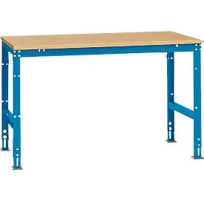 Manuflex werktafel UNIVERSAL Standaard, 1500 x 1000 mm, multiplex natuur, lichtblauw
