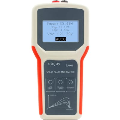 Draagbare handzame fotovoltaïsche paneelmultimeter Automatische/handmatige MPPT-detectie Zonnepaneel MPPT-tester EL400B veelkleurig