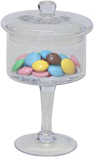 Mega Collections Bonbonniere met deksel - Motion - glas - 18 x 31 cm - snoeppot
