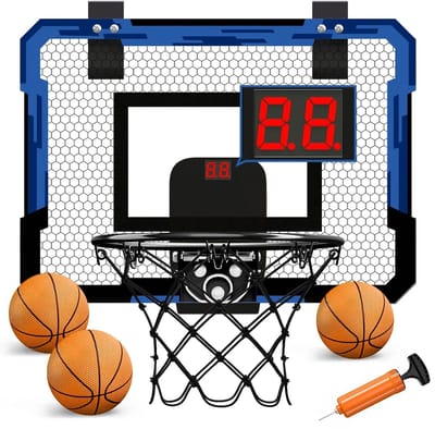 Mini-basketbalkorf voor kinderen - binnen en buiten - aan de deur - basketbalplank - basketbalset met 3 ballen.