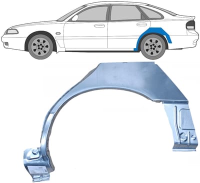 Reparatiepaneel achterspatbord voor Mazda 626 1992-1997 / Links