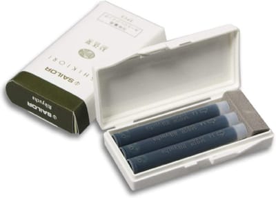Sailor set van 3 Ink Cartridges Shikiori, Sansui Rikyucha - Groen