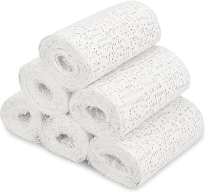 Navaris gipsverband kit - Huidvriendelijk gipsbuik pakket - Voor kunst, handvaardigheid, modelbouw en mallen - Set van 6 rollen - 3 m x 10 cm
