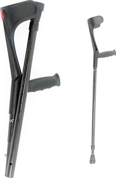 Onderarm Krukken / Okselkrukken \ Loopkrukken met Armsteun, Ergonomische Krukken, Loopkruk Comfort, Forearm Crutches / Armpit Crutches \ Wandelstok
