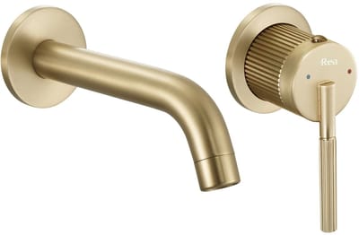 Rea Argon Js-622704-1Bg + Box - Verborgen Wastafelkraan - Geborsteld Goud - 11 X 22,5 X 11 Cm