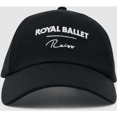 Reiss Embroidered Logo Cap Black Size: OS | Hats & Caps Outlet | Heren | Zwart