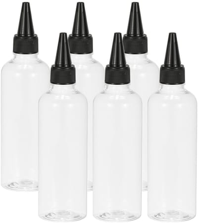 Dailygoods- Applicator Fles 6 Stuks - Doseerfles 3.4 oz/100 ml - Lekvrij - Knijpfles - Voor Sauzen/Oliën - Duurzaam PP/PET