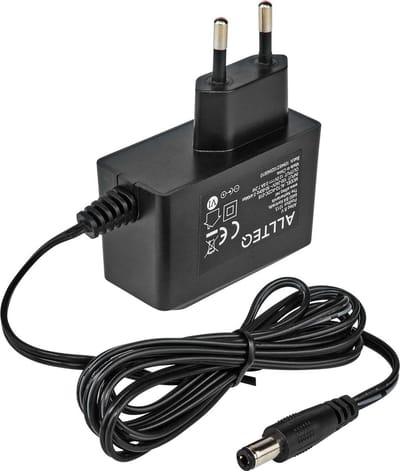 12V DC adapter - 600mA - plug 5.5x2.5 mm - 1.4 meter - Allteq