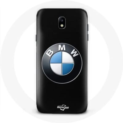 Samsung Galaxy J3 2017 hoesje BMW Logo zwarte achtergrond zwart
