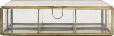 Dijk Natural Collections - Box metal with glass 25x17x6.5cm - Goud