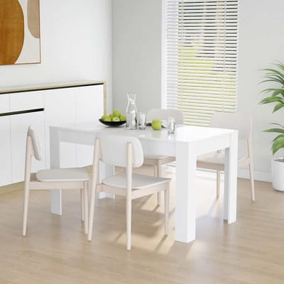 Vidaxl Eettafel, Wit, 140X74,5X76 Cm, Materiaal Houtcomposiet