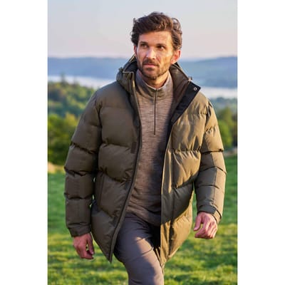 Mountain Warehouse Gewatteerd heren sneeuwjack (Donkere Khaki)