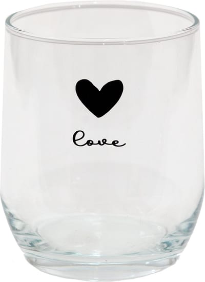 Clayre & Eef Waterglas 300 ml Glas Hart