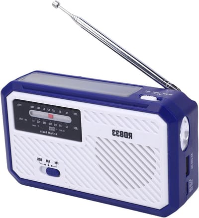 Noodradio met slinger - Weer radio Crank radio - Noodsituaties en buiten - Geïntegreerde zaklamp en SOS-alarm