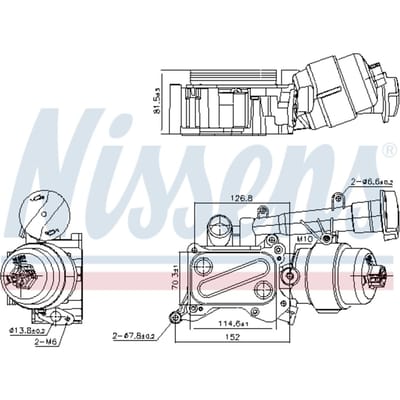 Olie radiator, motorolie NISSENS 91346