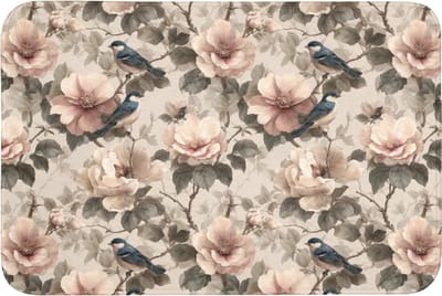 Badmat 90x60 cm - Antislip - Klassiek - Vogels - Kleurrijk - Badmatten voor badkamer - Badkamermat - Douchemat - Badkamer mat