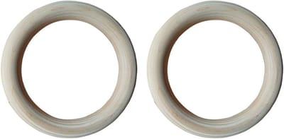 Gymnastiekringen Hout - Fitness Cirkels - Kracht Training - Antislip Structuur - 19 cm Diameter - Natuurlijk