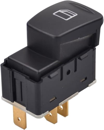 Raamschakelaar Knop - Raambedieningsschakelaar Ruitenschakelaar - Autobediening Verbeteren - Directe Vervanging Zonder Programmering - 1x1x1 cm - Zwart