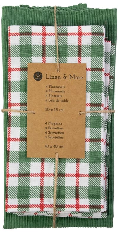 Ferdi Servet Placemat 40x40 and 35x50cm set of 8