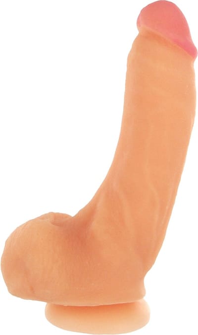 XR Brands AC430 - Girthy George Dildo with Suction Cup - 9 inch - Flesh