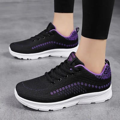 Chaussures décontractées Chaussures de course en maille pour femmes Chaussures de sport respirantes pour femmes Chaussures de course légères 41 violet