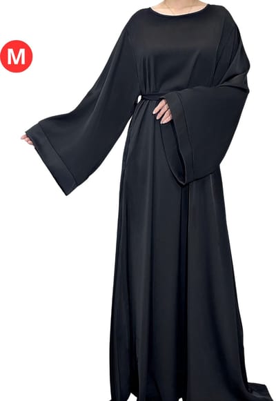 Nivard Islamitische Kleding - Abaya - Gebedskleding Dames - Alhamdulillah - Jilbab - Khimar - Vrouw - Zwart - Maat M