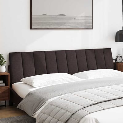 vidaXL - Hoofdbordkussen - "Hanko" - 200 - cm - stof - donkerbruin